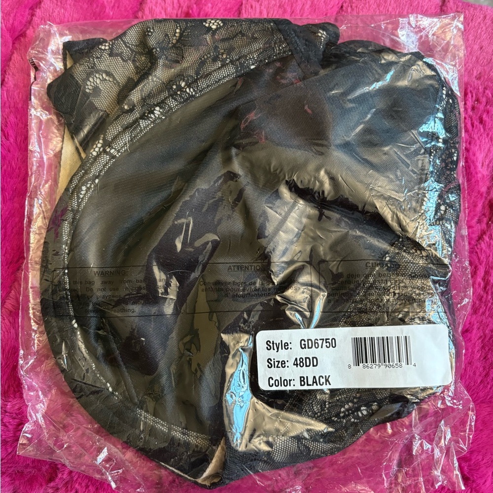 GODDESS Yvette Black Underwire Bra 48DD NWT - Picture 5 of 5